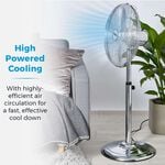 Tower 16" Metal Pedestal Fan Chrome
